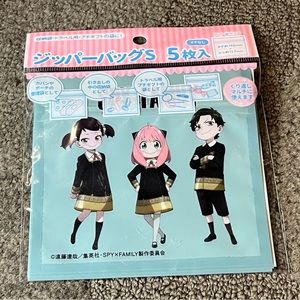 Spy x Family Zipper Top Ziplok Small Size Bags Official Japan Exclusive Anime